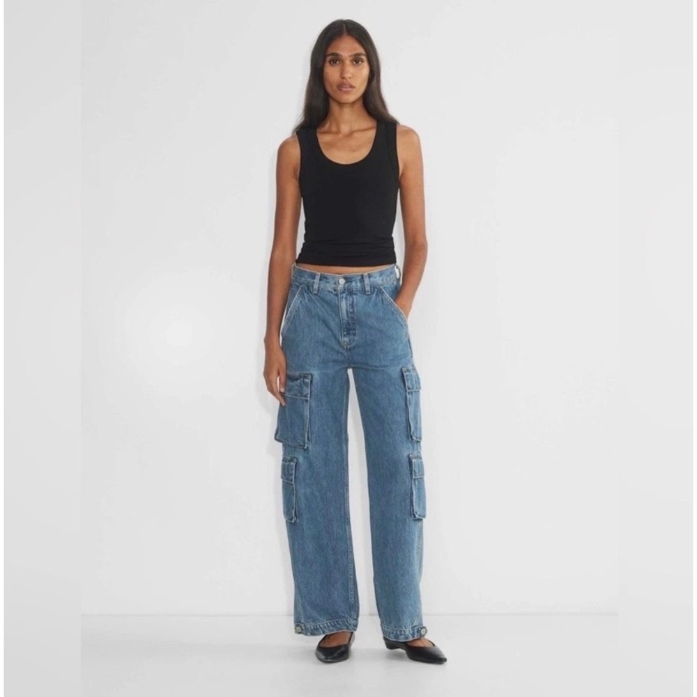 Denim Forum Aritzia The '90s Millie Hi-Rise Cargo Jeans Size‎ 29 Baggy Capsule